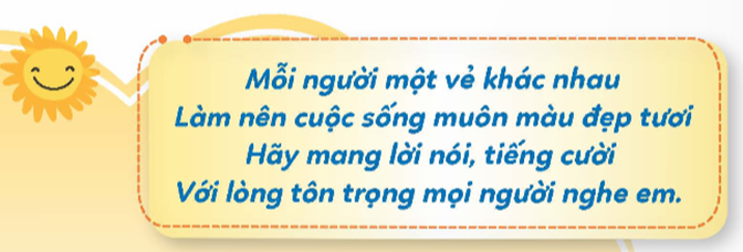 Em hãy chia sẻ cảm nhận của mình về sự khác biệt của các bạn trong lớp. (ảnh 1)