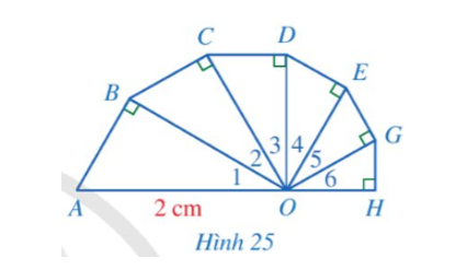 Tính độ dài đường gấp khúc ABCDEGH (làm tròn kết quả đến hàng (ảnh 1)