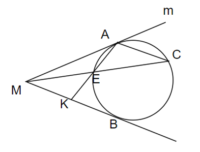 Cho đường tròn (O), tiếp tuyến của đường tròn tại hai điểm phân biệt A, B cắt nhau tại M (ảnh 1)