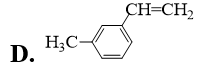 Styrene là một hydrocarbon thơm có công thức phân tử C8H8. Công thức cấu tạo của styrene là (ảnh 5)