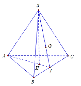 Cho hình chóp tam giác đều S.ABC có tất cả các cạnh đều bằng a, gọi G là trọng tâm tam giác SBC (ảnh 1)