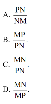 Trong tam giác MNP vuông tại M (H.4.33),  bằng sin góc MNP (ảnh 2)