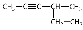 Alkyne dưới đây có tên gọi là  A. 3-methylpent-2-yne.                                   (ảnh 2)