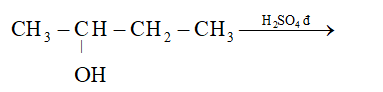 Cho phản ứng hóa học sau: CH3-CH-CH2-CH3 phản ứng H2SO4đ Sản phẩm chính theo  (ảnh 1)