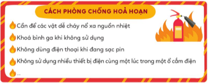 - Thảo luận nhóm về những cách phòng chống hoả hoạn. - Chia sẻ kết quả thảo luận trước lớp.   (ảnh 1)