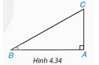 Trong tam giác ABC vuông tại A (H.4.34), tan B bằng (ảnh 1)