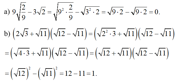 Áp dụng quy tắc đưa thừa số vào trong dấu căn bậc hai, hãy rút gọn biểu thức: (ảnh 1)