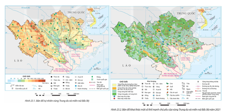 Dựa vào thông tin mục 4 và hình 23.1, 23.2, hãy:  - Chứng minh Trung du và miền núi Bắc Bộ có thế mạnh để phát triển chăn nuôi gia súc lớn. (ảnh 1)