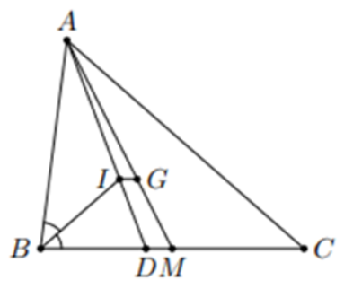 Cho tam giác ABC có BC = a, AC = b, Ab = c, đường phân giác AD. 1. Tính độ dài BD, DC. 2 (ảnh 1)