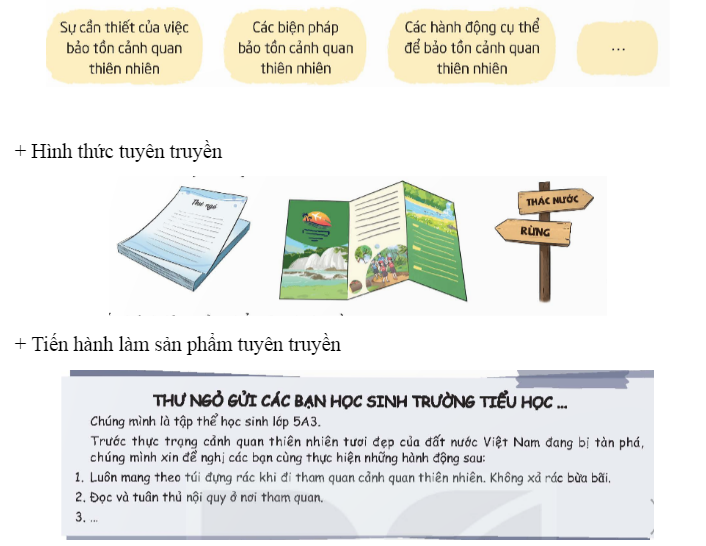 Thực hành làm sản phẩm tuyên truyền về việc bảo tồn cảnh quan thiên nhiên (ảnh 1)