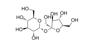 Saccharose là một loại đường phổ biến, sản xuất chủ yếu từ cây mía. Saccharose có cấu trúc phân tử: (ảnh 1)