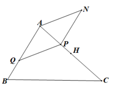 Cho tam giác ABC. Tìm điển N sao cho (ảnh 1)