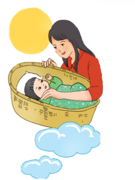 Hình ảnh nào trong lời ru của mẹ đưa bé Hoa vào giấc ngủ bình yên? (ảnh 1)
