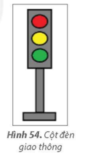 Em hãy sử dụng phần mềm đồ họa để vẽ hình cột đèn giao thông như Hình 54. (ảnh 1)