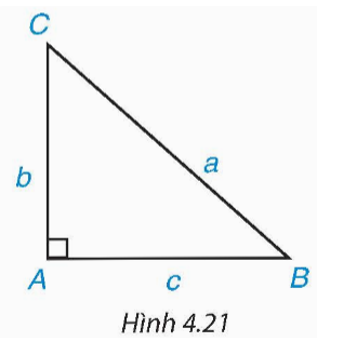 1. Hãy nêu cách giải tam giác ABC vuông tại A khi biết hai cạnh AB = c, AC = b  (ảnh 1)