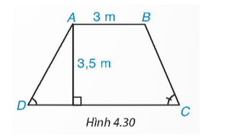 Mặt cắt ngang của một đập ngăn nước có dạng hình thang ABCD (H.4.30) (ảnh 1)