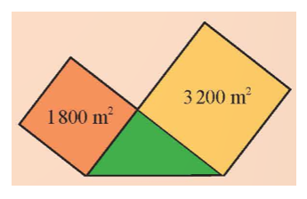 Một khu đất hình tam giác vuông tiếp giáp hai thửa ruộng hình vuông (ảnh 1)