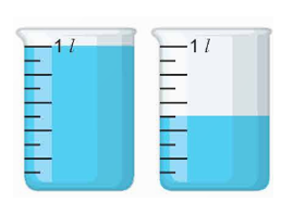 Chọn ý trả lời đúng nhất. Cả hai bình ở hình bên chứa bao nhiêu lít nước? (ảnh 1)