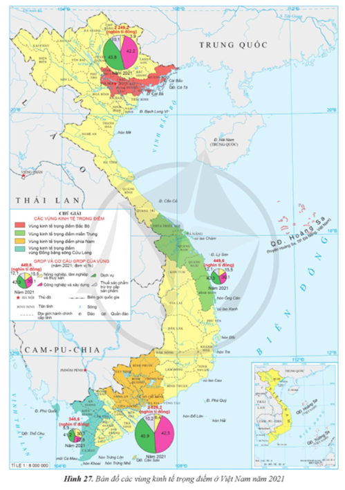 Dựa vào thông tin và hình 27, hãy trình bày các nguồn lực, thực trạng và định hướng phát triển của vùng kinh tế trọng điểm Bắc Bộ. (ảnh 1)