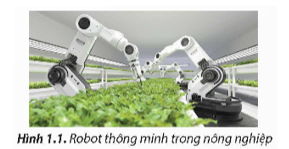 Quan sát Hình 1.1 và cho biết vai trò của robot thông minh trong nông nghiệp.   (ảnh 1)