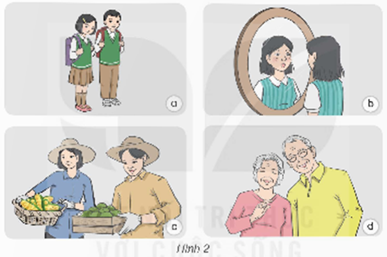 Lựa chọn thông tin trong ô cho phù hợp với mỗi giai đoạn phát triển của con người ở hình 2. (ảnh 1)