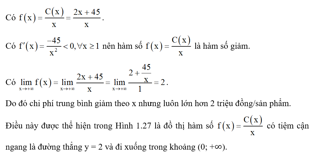 Một đơn vị sản xuất hàng tiêu dùng ước tính chi phí để sản xuất (ảnh 2)