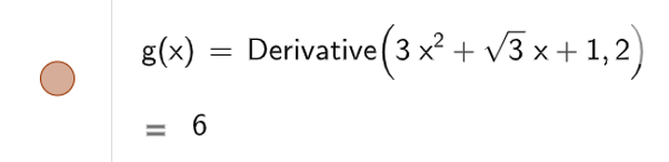 Cho các hàm số đa thức sau:  (1) ;   f(x)= 3x^2+căn 3x+1    a) Tìm đạo hàm cấp một và đạo hàm cấp hai của các hàm số trên. (ảnh 2)