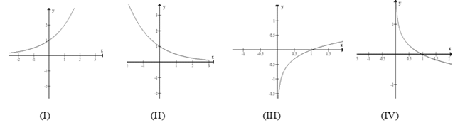 Trong các hình sau, hình nào là dạng đồ thị của hàm số (ảnh 1)