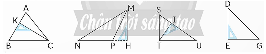 Nêu đường cao và đáy tương ứng được vẽ trong mỗi hình tam giác dưới đây.   (ảnh 1)