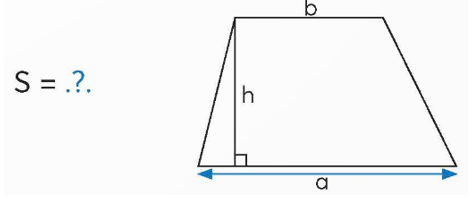 Thay .?. bằng các công thức phù hợp. a) Hình tam giác có S là diện tích, a là độ dài đáy, h là chiều cao. (ảnh 2)