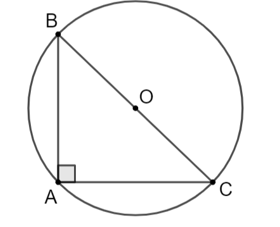 Cho đường tròn đường kính BC. Chứng minh rằng với điểm A bất kì (khác B và C) trên (ảnh 1)