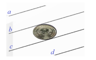 Người ta gieo một đồng xu hình tròn bán kính 1 cm lên một tờ (ảnh 2)