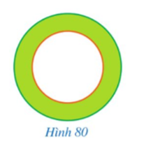 a) Hình 80 mô tả một phần bản vẽ của chi tiết máy. Hình đó giới hạn bởi mấy đường tròn cùng tâm? (ảnh 1)