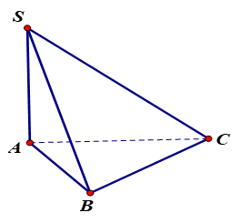 Cho hình chóp S.ABCS có SA vuông góc (ABC) (như hình vẽ) (ảnh 1)