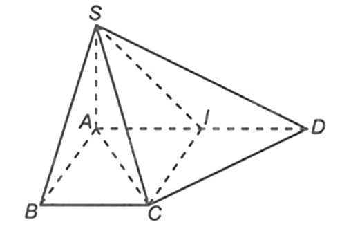 Cho hình chóp S.ABCD có đáy ABCD là hình thang vuông  (ảnh 1)