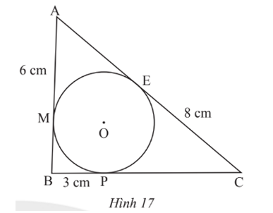 Cho tam giác ABC có đường tròn (O) nằm trong và tiếp xúc với ba cạnh (ảnh 1)