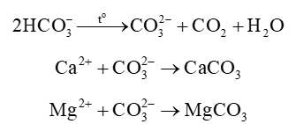 a) Khi đun nóng nước có tính cứng tạm thời, phần lớn ion Ca2+ và Mg2+ được tách ra khỏi nước ở dạng kết tủa muối carbonate. (ảnh 2)
