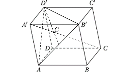 Cho hình hộp ABCD.A'B'C'D'. Gọi G là trọng tâm của tam giác AB'D'. Chứng minh rằng (ảnh 1)