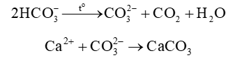 a) Khi đun nóng nước có tính cứng tạm thời, phần lớn ion Ca2+ và Mg2+ được tách ra khỏi nước ở dạng kết tủa muối carbonate. (ảnh 3)