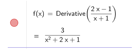 Cho các hàm số phân thức hữu tỉ sau:   (2) ; y= 2x-1/x+1       a) Tìm đạo hàm cấp một của các hàm số trên. (ảnh 1)