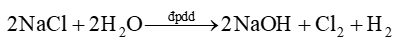 Điện phân dung dịch NaCl bão hoà với điện cực trơ (graphite)  a) Viết quá trình oxi hoá, quá trình khử xảy ra ở mỗi điện cực, (ảnh 4)