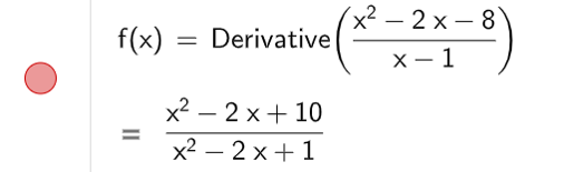 Cho các hàm số phân thức hữu tỉ sau:   (3) ; y= x^2-2x-8/x-1  a) Tìm đạo hàm cấp một của các hàm số trên. (ảnh 1)