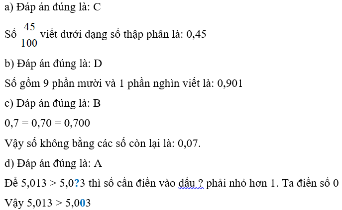 Chọn ý trả lời dùng. (ảnh 1)