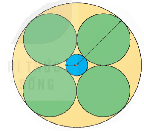 b) Chu vi hình tròn lớn nhất gấp mấy lần chu vi hình tròn bé nhất? A. 2 lần			B. 3 lần			C. 4 lần		D. 5 lần   (ảnh 1)
