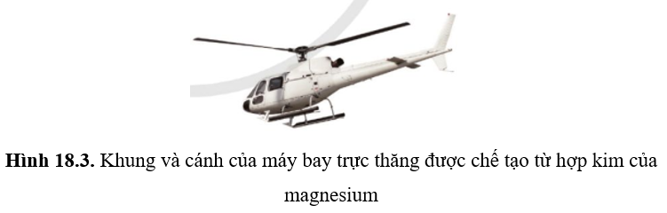 Magnesium là kim loại cơ bản trong hợp kim dùng để chế tạo khung và cánh của các thiết bị bay (Hình 18.3). (ảnh 1)
