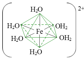 Khi cho copper(II) sulfate vào nước thì hình thành phức chất bát diện với các phối tử là 6 phân tử H₂O.  a) Viết công thức của phức chất. (ảnh 1)