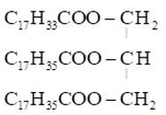 Viết phương trình hoá học của phản ứng xà phòng hoá xảy ra khi đun nóng dung dịch NaOH với chất béo sau:   (ảnh 1)