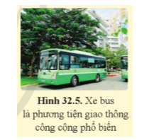 Vì sao sử dụng phương tiện giao thông công cộng (hình 32.5) lại góp phần hạn chế hiệu ứng nhà kính? (ảnh 1)