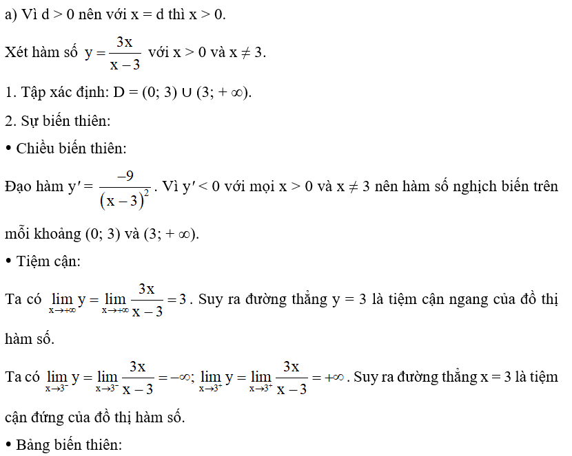 a) Khảo sát và vẽ đồ thị của hàm số trên. (ảnh 1)