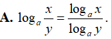 Cho 0 < a khác 1, 0 < b khác 1, x và y là hai số dương (ảnh 1)